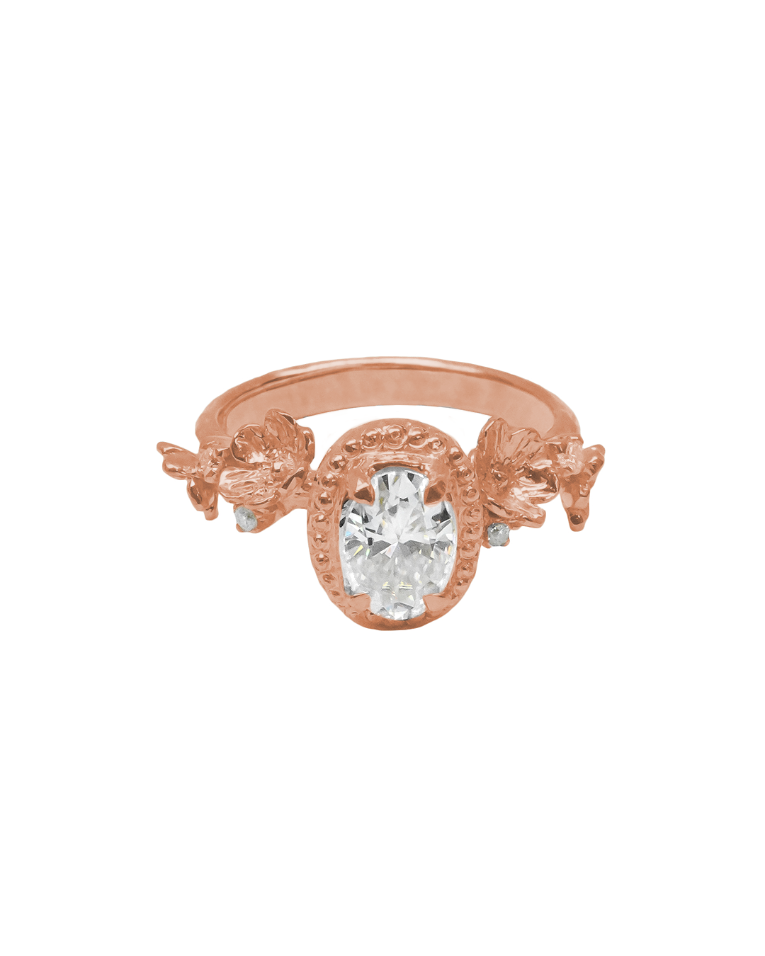 Ayana Ring with Oval Stone in 18K Gold