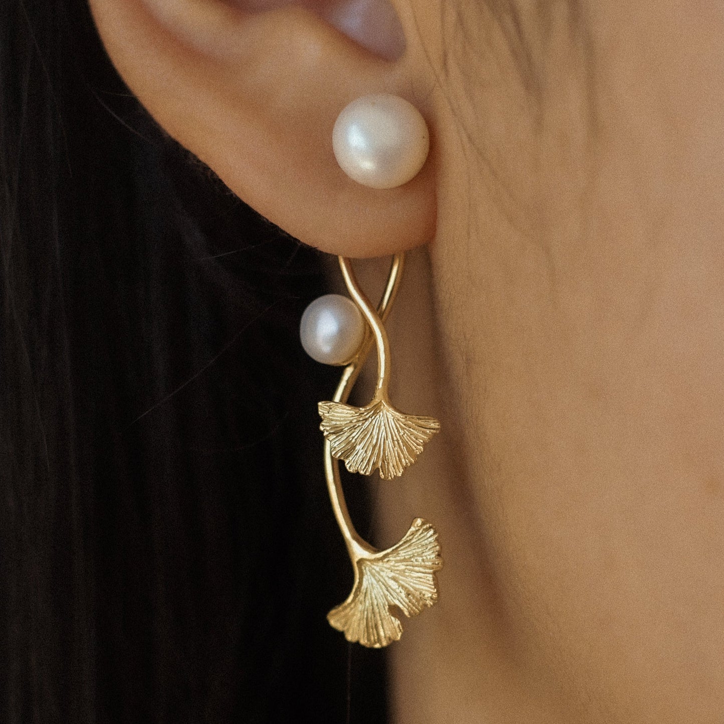 Ginkgo Two-way Earrings New