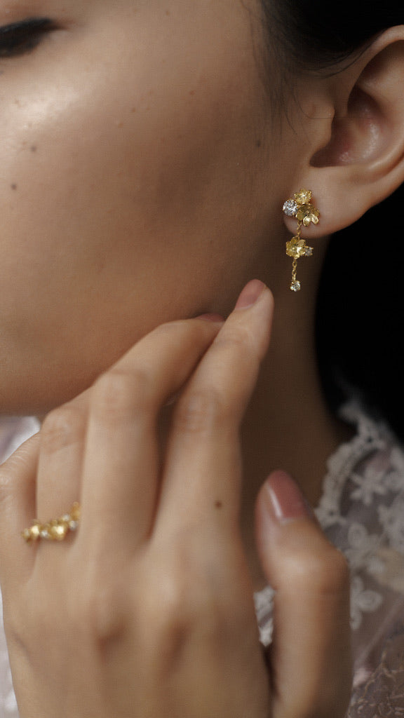 Kembang 2in1 Earrings 18k Gold
