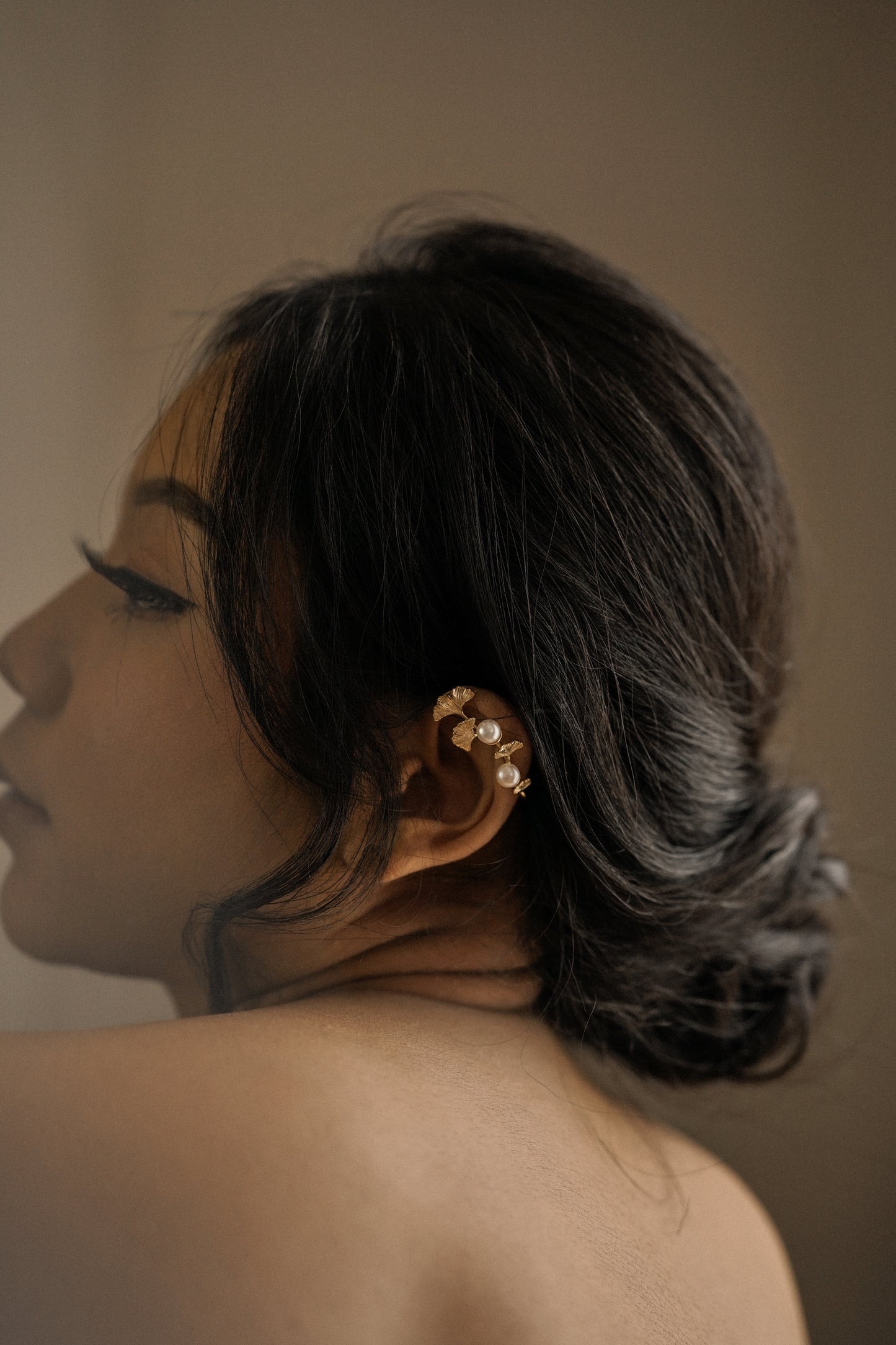 Ginkgo Earpin Gold