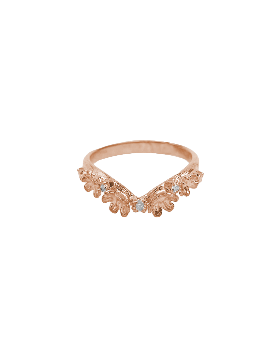 Lila Ring with Round Stone in 18K Gold