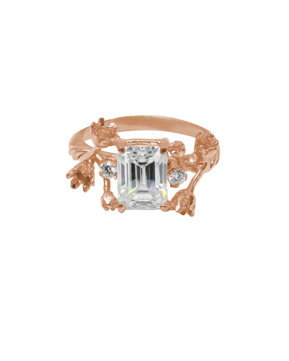 Cahya Senja - Tuberose Ring with Emerald Stone in 18K Gold