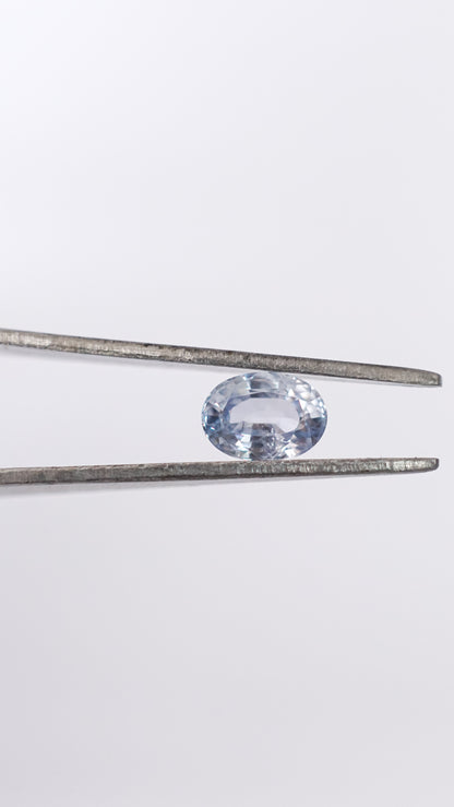 Unheated Natural Colorless Sapphire - 1.76 carat