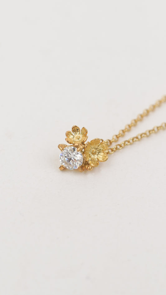 Kembang Necklace with 1 carat stone