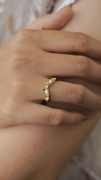 Kembang Bloom Ring with 18k Gold