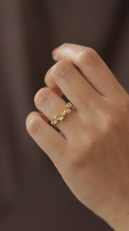 Kembang Bloom Ring with 18k Gold