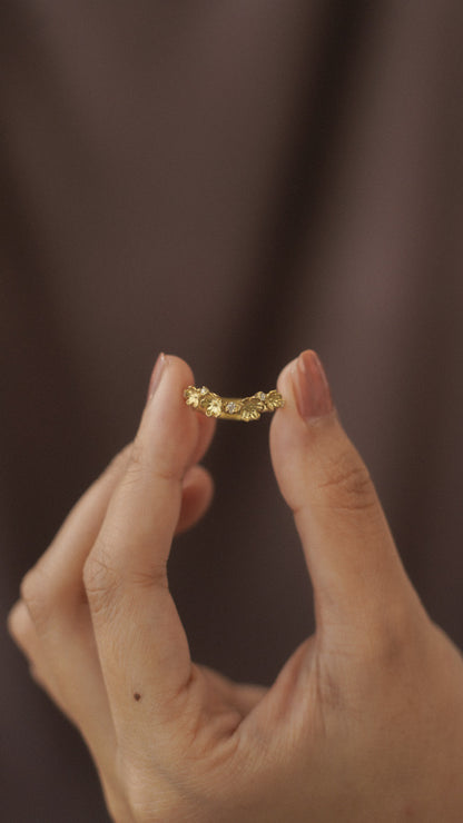 Kembang Bloom Ring with 18k Gold