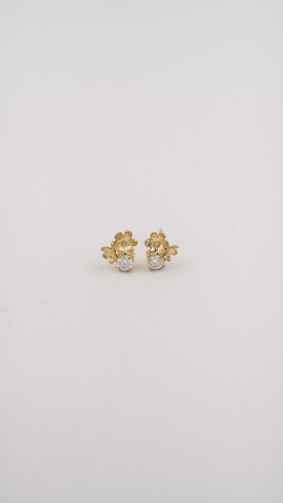 Kembang 2in1 Earrings 18k Gold